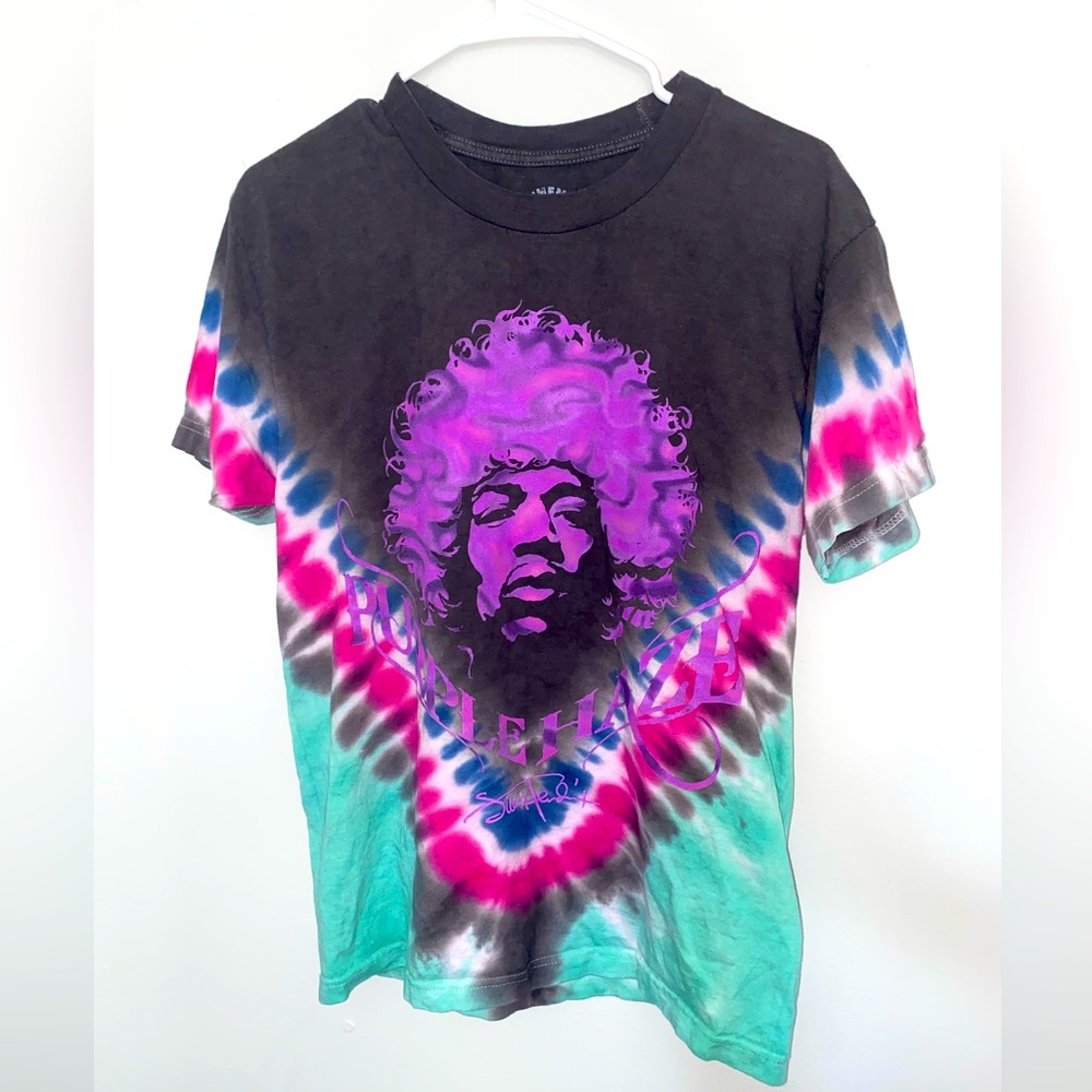 Authentic Hendrix Jimi Purple￼ Haze T-Shirt Mens ￼Size Size Tie-Dye